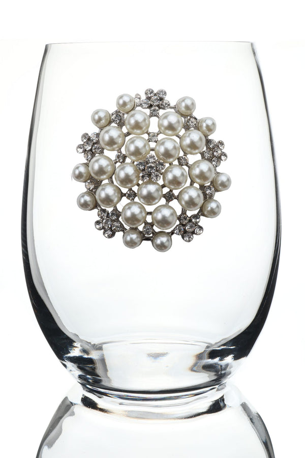 Round Pearl Stemless Wine Glass