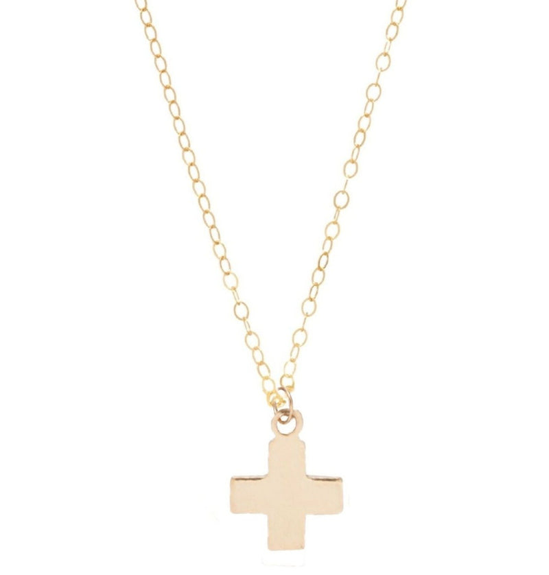 Signature Cross Gold Charm 16" Necklace
