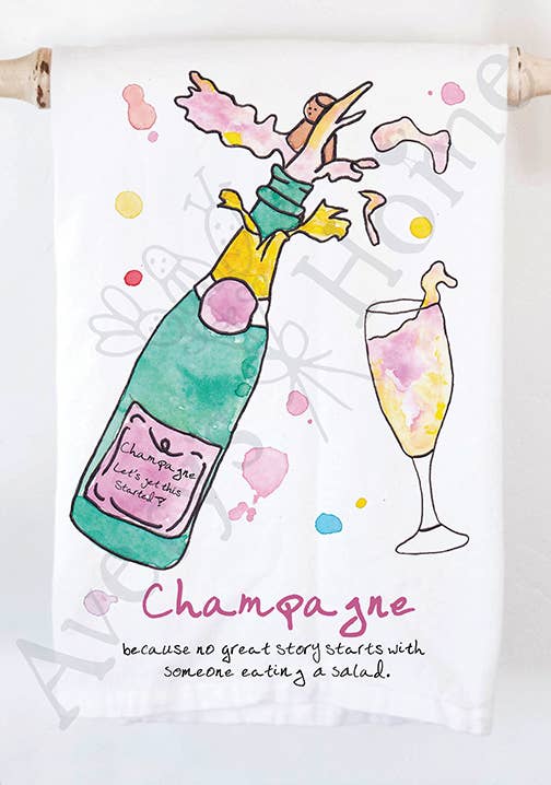 Champagne Tea Towel