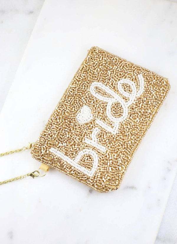 Bride Beaded Pouch GOLD