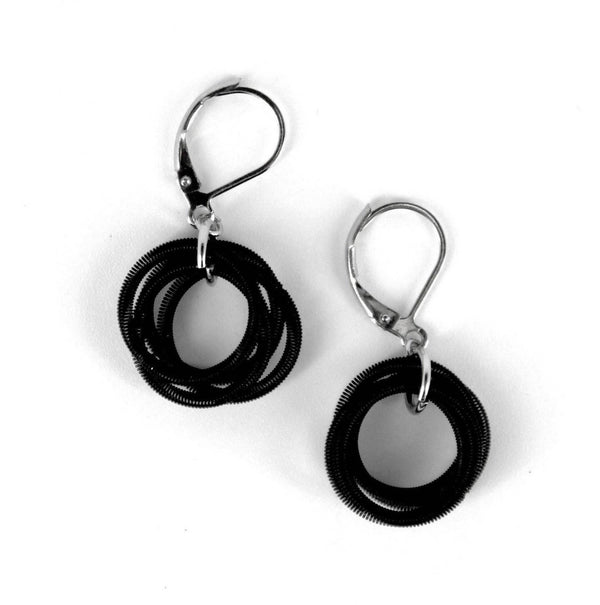 Black PW Loop Earring