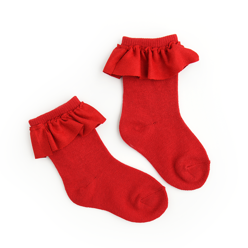 True Red RUFFLE SOCKS