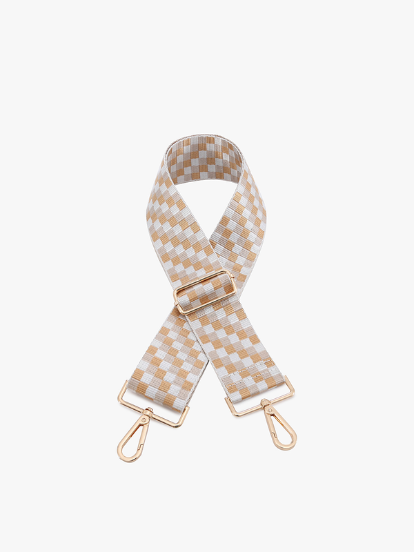 Mulit Beige Checkered Guitar Strap