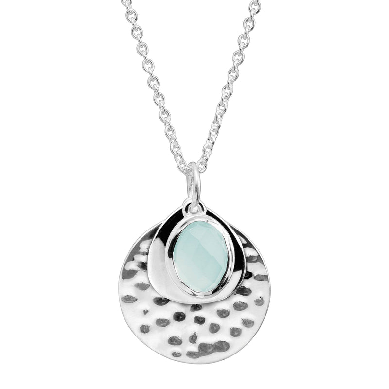 Silpada 'Entranced' Chalcedony Pendant Necklace in Silver