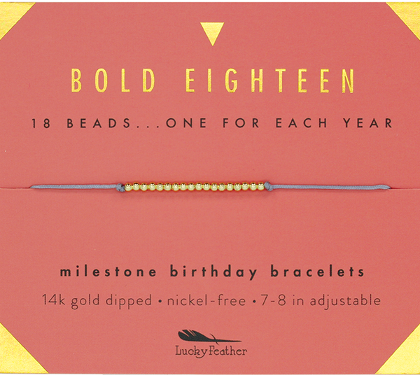 Milestone Birthday Bracelet - GOLD - Bold Eighteen
