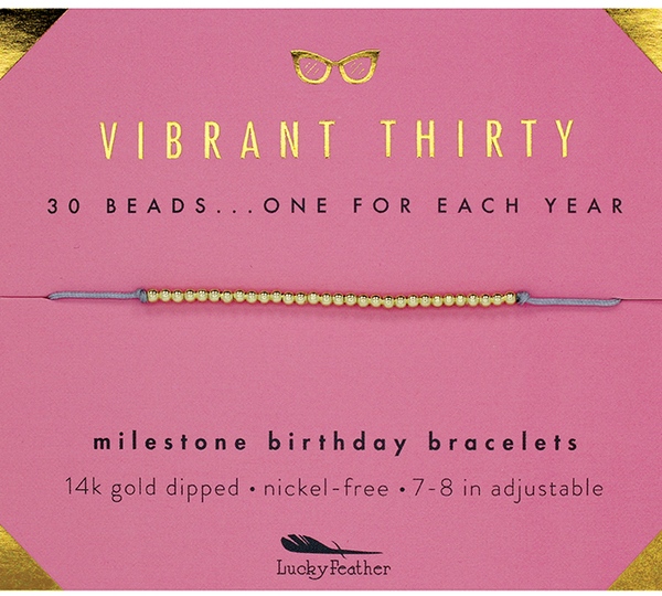Milestone Birthday Bracelet - GOLD - Vibrant Thirty