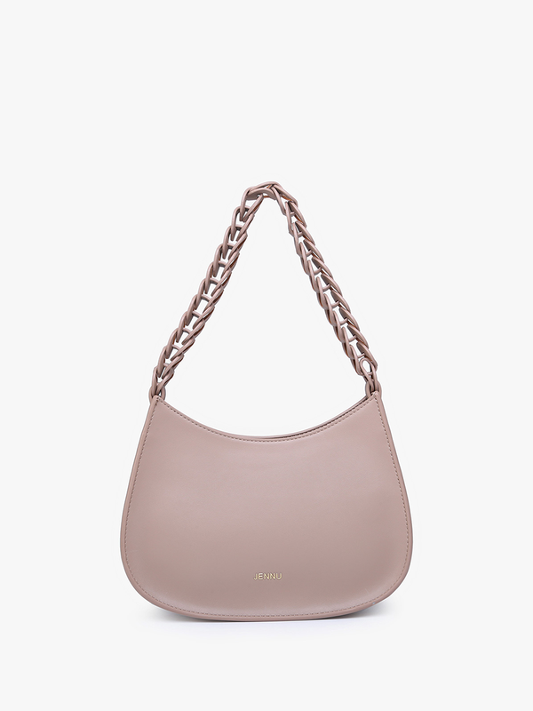 Petra Curved Chain Shoulder Bag Taupe