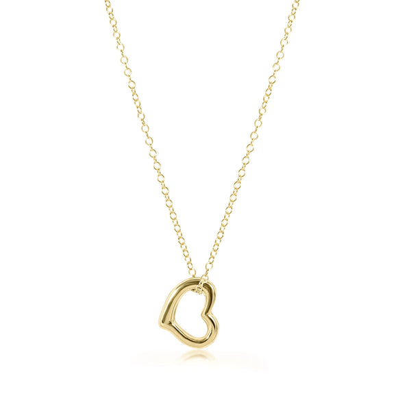 Egirl 14” Gold Necklace - Love Gold Charm