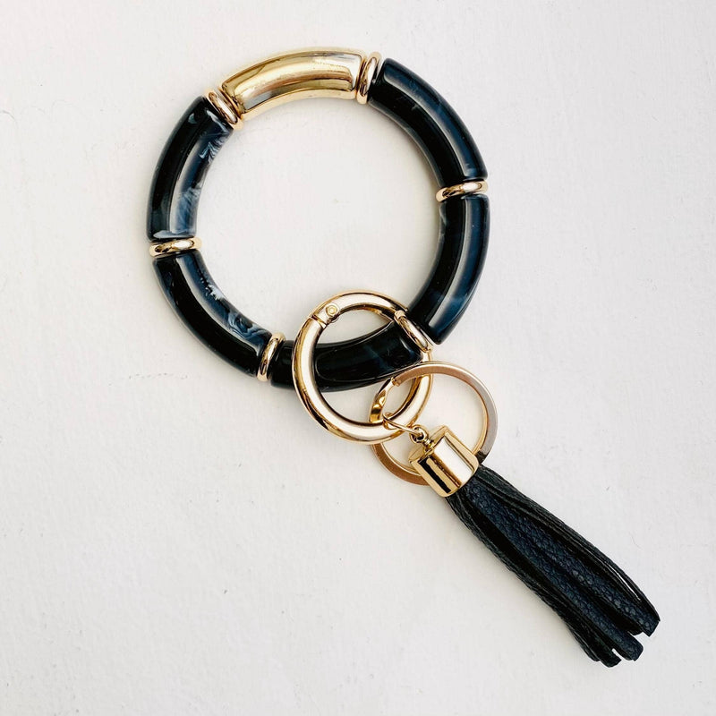 Tube Bracelet Bangle Keychain | Bamboo Wristlet Key Ring