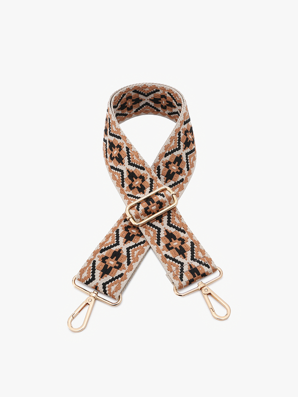 Black/Orange Tribal Guitar Strap