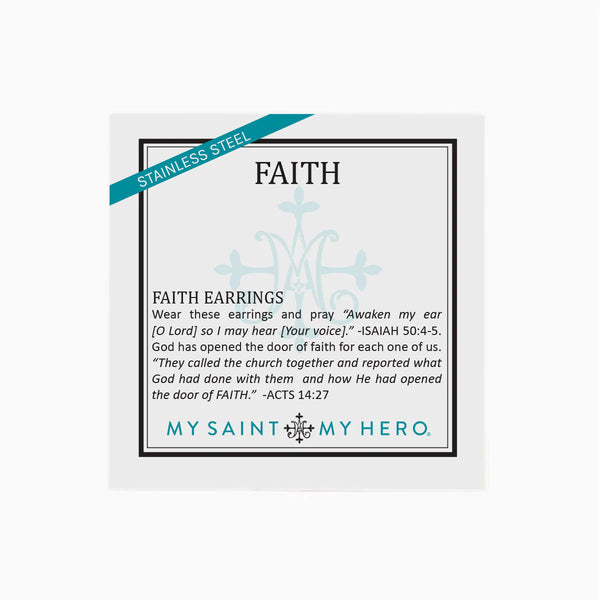 Faith Petite Crystal Cross Earrings