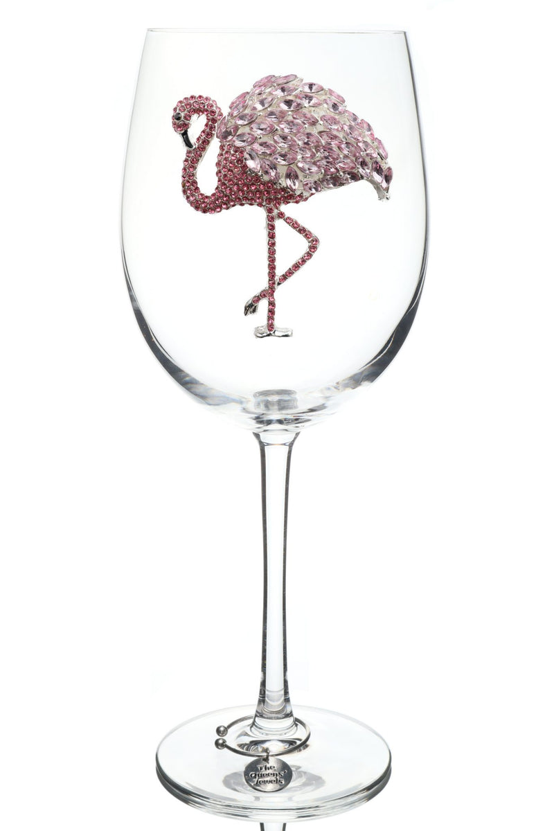 Flamingo Stemmed Wine Glass