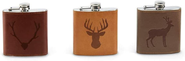 Hunting Faux Leather Flask