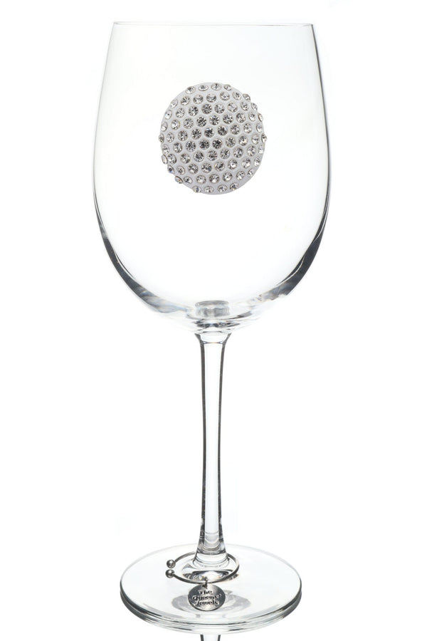 Golf Ball Stemmed Wine Glass