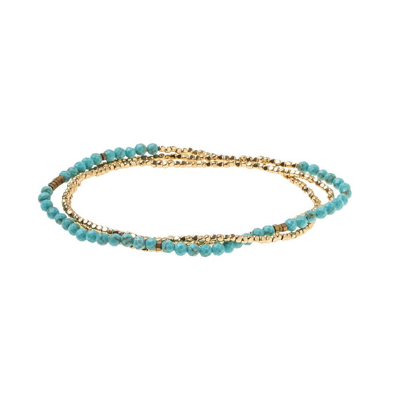 Delicate Stone Turquoise/Gold Bracelet