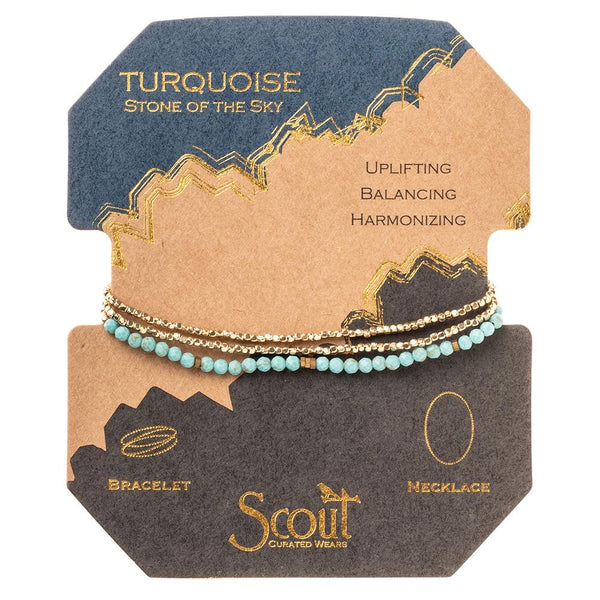 Delicate Stone Turquoise/Gold Bracelet