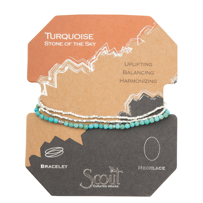 Delicate Stone Turquoise/Silver Bracelet