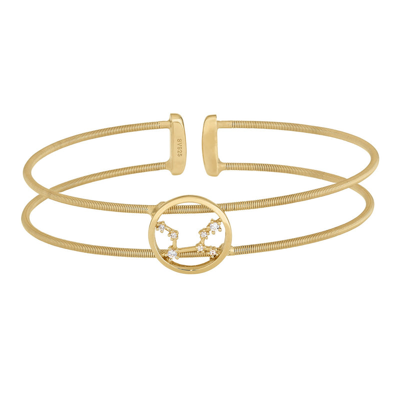 Virgo Gold Sterling Cable Cuff