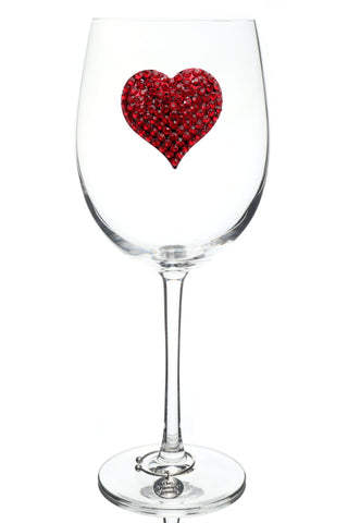 Red Heart Stemmed Glass - Thumbnail 2