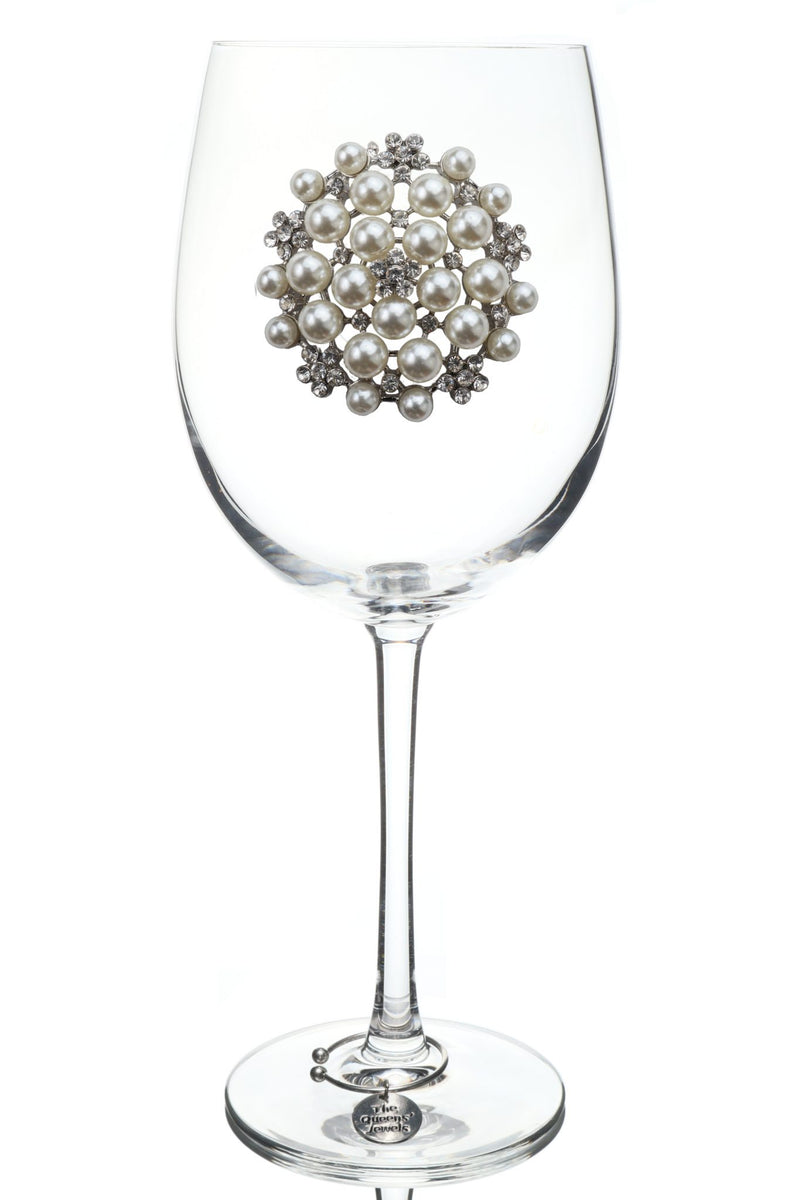 Round Pearl Stemmed Glass