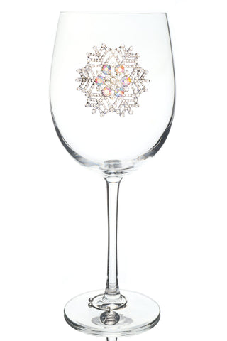 Snowflake Stemmed Wine Glass - Thumbnail 2