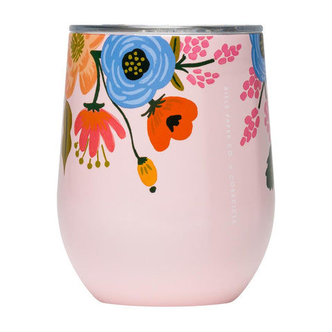 Lively Floral Stemless Wine Cup - Thumbnail 2